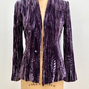 Purple Crushed Velvet Rockstar Jacket